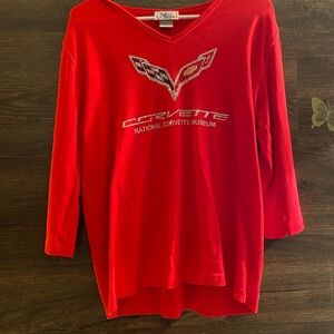 Etro Red V-Neck Top